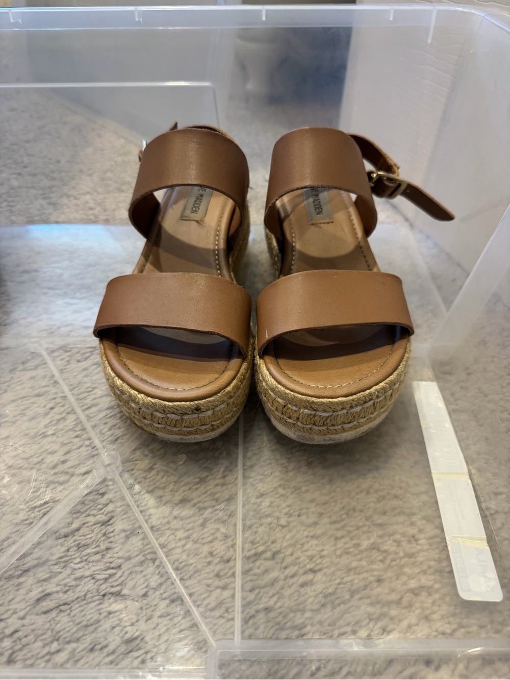 Steve Madden Brown Double-Strap Slingback Sandals - Picture 2 of 3